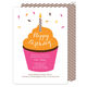 Orange Frosting Birthday Cupcake Invitations Image 1 of 6